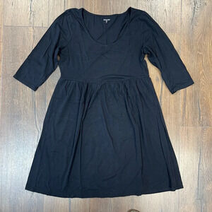 Garnet hill black 3/4 sleeve dress SZ XS